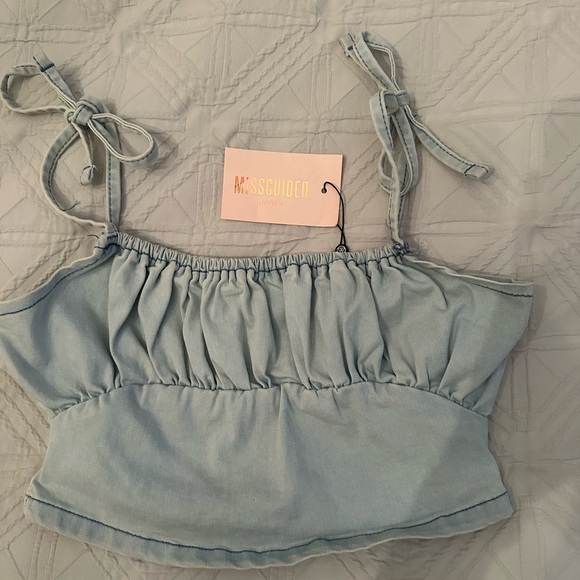Misguided denim mini top - Picture 1 of 3